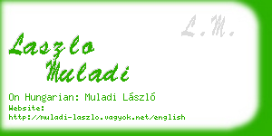 laszlo muladi business card