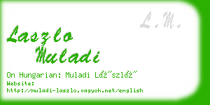 laszlo muladi business card